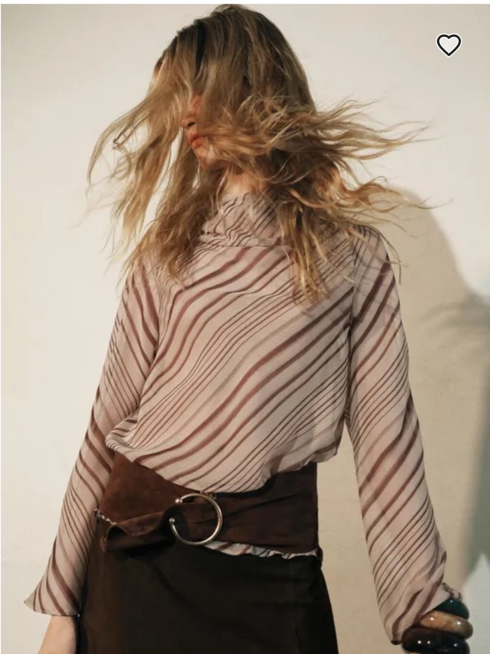 Zara semi-sheer blouse
